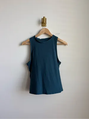 Beyond Yoga Balanced Muscle Tank Teal Blue Sleeveless Activewear Top XS thumbnail 2