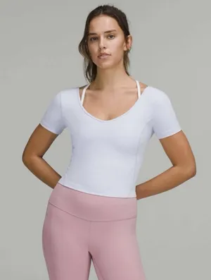 Lululemon Align Short Sleeve Cropped Tee Dusty Lilac thumbnail 1