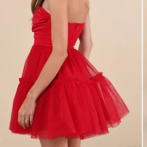 LULUS Sexy Flirty Strapless Prom Wedding Cocktail Party Tulle Ruffle Mini Dress thumbnail 4