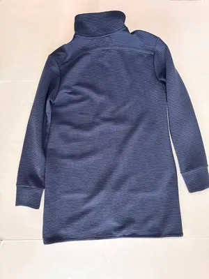 MPG Ottoman Long Full Zip Up Ribbed Sweater Jacket - S - Slate Blue thumbnail 5