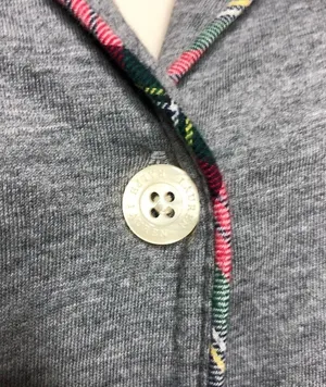Lauren Ralph Lauren grey button down pj top S A2 thumbnail 8