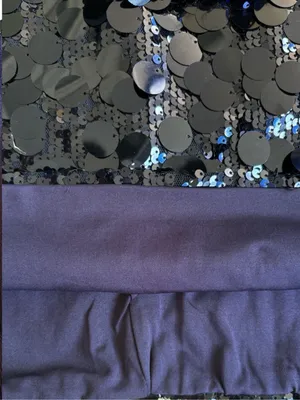 EUC MESHKI Sequined Mini Skirt Midnight Blue Size Small thumbnail 6
