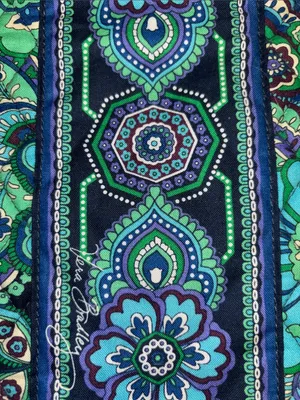 Vera Bradley Blue Rhapsody Cotton Tote Paisley Floral Design Handle And Strap thumbnail 6