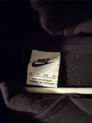 Nike Black Cropped Hoodie with White Swoosh Logo XS thumbnail 5