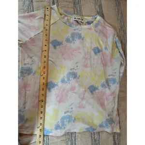 KIKIT Women Pastel Tie Dye Long Sleeve Top Size Large Pink Blue Yellow thumbnail 3