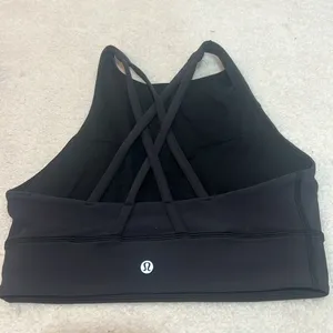 Lululemon Energy High Neck Long Line Sports Bra Black Size 8 thumbnail 2