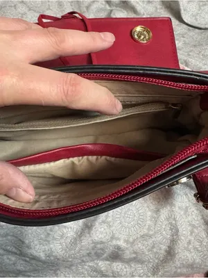 Red Leather Tassel Top-Handle Crossbody Bag thumbnail 9