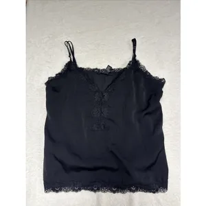 Forever 21 00s Scene Emo Black Lace Cropped Cami Sz L‎ Gothcore Witchy Y2k Indie Sleaze thumbnail 2