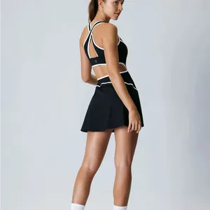Berlook Black Contrast Cutout Tennis Dress thumbnail 4