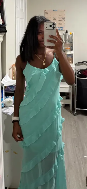 ruffle dress Green thumbnail 1