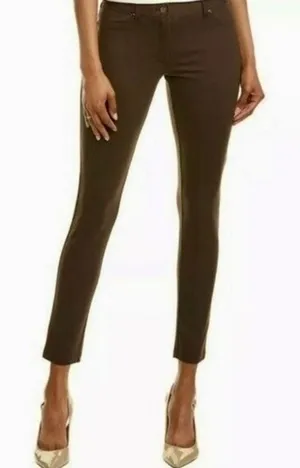 J. MCLAUGHLIN Brown Becca Tapered Trousers Pants Stretch Pockets Legging Size 14 thumbnail 1