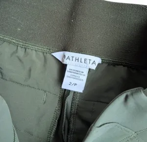 Athleta Women's Green Flared Pants Pull On Stretch Size 2P Petites thumbnail 2