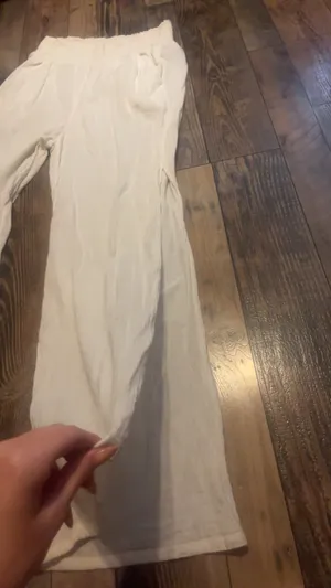 Aerie Wide-Leg Linen Pants Beach thumbnail 5