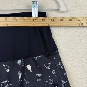 Lucky In Love Skort Womens Small Navy Tiered Ruffle Tennis Pickleball‎ Drinks thumbnail 5