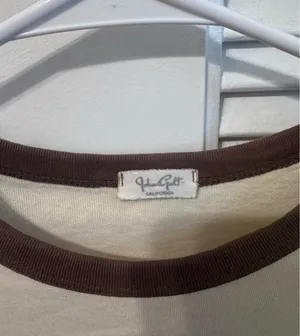 John Galt Brandy Melville Tee New York Tan and Brown thumbnail 3