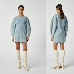 NWT Pull&Bear Denim Dress With Full Sleeves thumbnail 2
