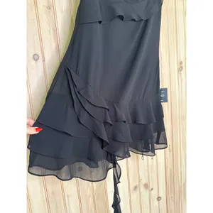 NWT Lulus Alluring Presence Black Ruffled Tiered Mini Dress LBD Party Size XL thumbnail 5