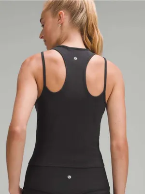 lululemon athletica Double Strapped Yoga Tank - Ribbed Black Size 8 thumbnail 2