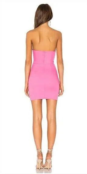 Superdown stevie sweetheart mini dress in pink XS thumbnail 2