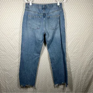 Free People We The Free Women Jeans Sz 27 Distressed Maggie High Rise Button Fly thumbnail 5