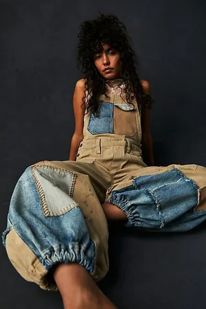 We The Free Patchwork Overalls thumbnail 3