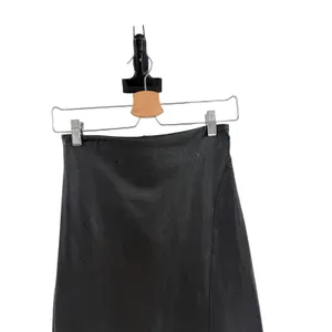 Commando Faux Leather Side‎ Slit Midi Skirt Black Pull On Size Medium thumbnail 4
