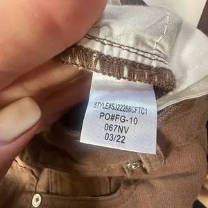 SONG4U Terracotta Brown Boyfriend Style Trousers Pants Size 5/27 thumbnail 15