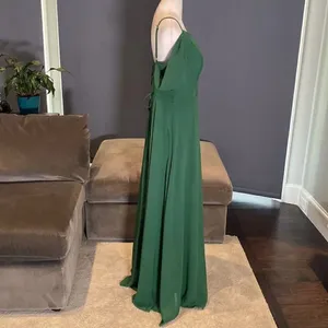Women’s Full Length Green Chiffon Bridesmaid Party Prom Dress Corset Back 14 thumbnail 8