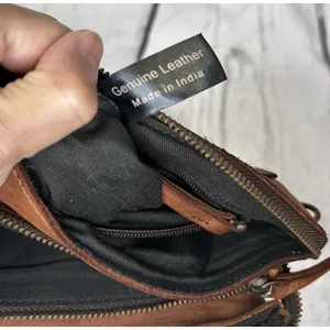 Harbour 2nd Luna Cognac Leather Crossbody Belt Bag Convertible 5 Compartment thumbnail 8