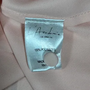 L'Academie Los Angeles Pink Sleeveless Tie Neck Blouse Top Medium M Button Front thumbnail 5