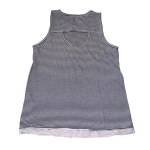 Abercrombie Kids‎ Tank Top Girls 13/14 Blue Striped Lace Trim Keyhole Preppy thumbnail 4