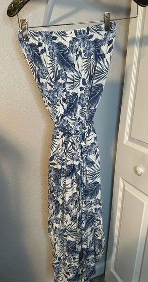 Ocean Drive Floral Slit Leg Strapless Jumpsuit thumbnail 1
