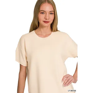 Zenana Viscose‎ Round Neck Top & Pants Set - Medium thumbnail 5