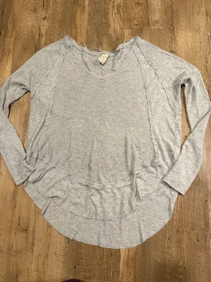 We The Free Free People Catalina Thermal Long Sleeve Grey Large thumbnail 2