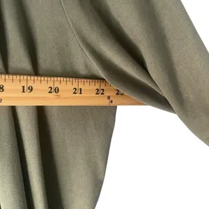 Gilli Size Large Green Faux Suede Open Front Duster Long‎ Cardigan Top thumbnail 8
