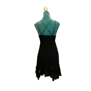 FREE PEOPLE FP One Adella Slip Lace Dress Black Medium Mini Boho Feminine thumbnail 2