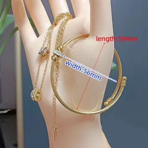 Round Necklace Waterproof non tarnish 304 stainless steel thumbnail 3