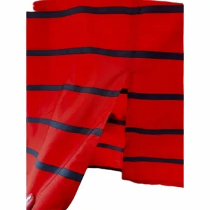 Abercrombie & Fitch Split Back Top - Size S- Red/Orange with Navy Stripes thumbnail 2