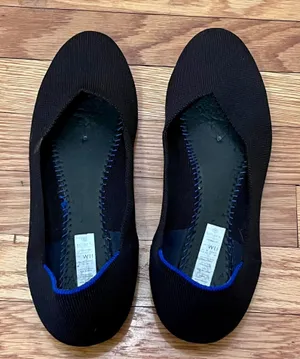 Rothy's The Point Black Pointed Toe Flats Size 11 Insoles Missing Slip On thumbnail 1