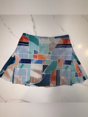 Lululemon Peek Pleat High-Rise Tennis Skirt Shadow Court Multi / Night Sea 4 thumbnail 9