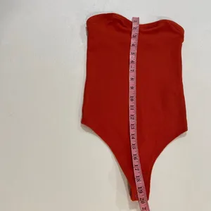 Abercrombie & Fitch Strapless Ribbed Bodysuit XS Rust Orange Tube Bodysuit Soft thumbnail 5