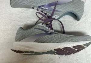 Brooks Gray and Purple Athletic Shoes for Running thumbnail 1