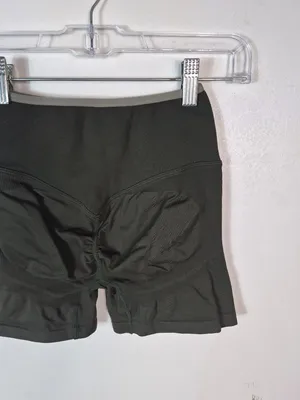 Fabletics Dark Green Seamless Shorts thumbnail 5