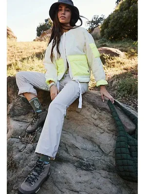 FREE PEOPLE Outta Left Field Jacket in Neon Green Size Small thumbnail 11