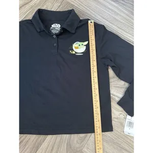 Star Wars Polo Shirt Mad Engine Long Sleeve Baby Yoda Collared Cropped Medium thumbnail 8