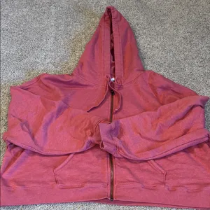 American Eagle cropped oversize zip up thumbnail 2