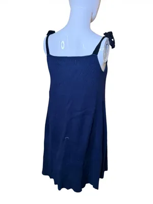 Zara Ribbed Tie-Shoulder Swing Mini Dress thumbnail 7