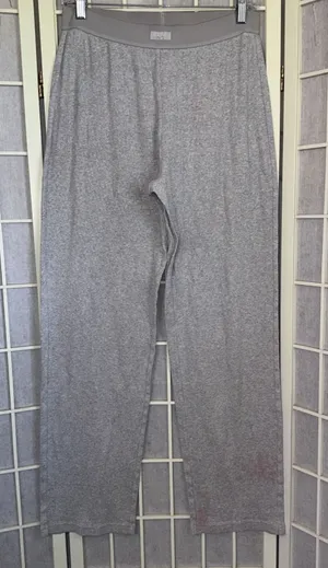 SKIMS Stretchy Cotton Light Heather Grey Straight Lounge Pajama Pants Size Small thumbnail 1