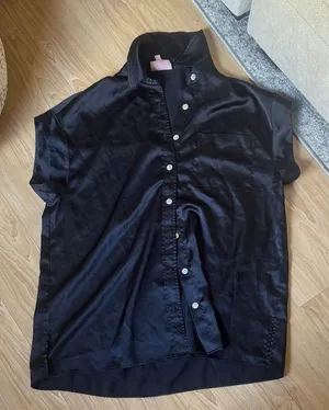 Show Me Your MuMu Black Satin Blouse thumbnail 1
