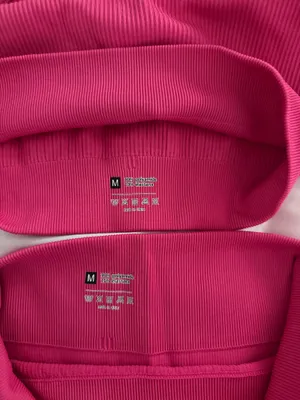Amazon Pink Workout Set Ribbed thumbnail 2